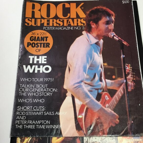 THE WHO 1980 Official Concert Tour Program & The Who 1975 Poster Magazine #3 - Picture 7 of 11